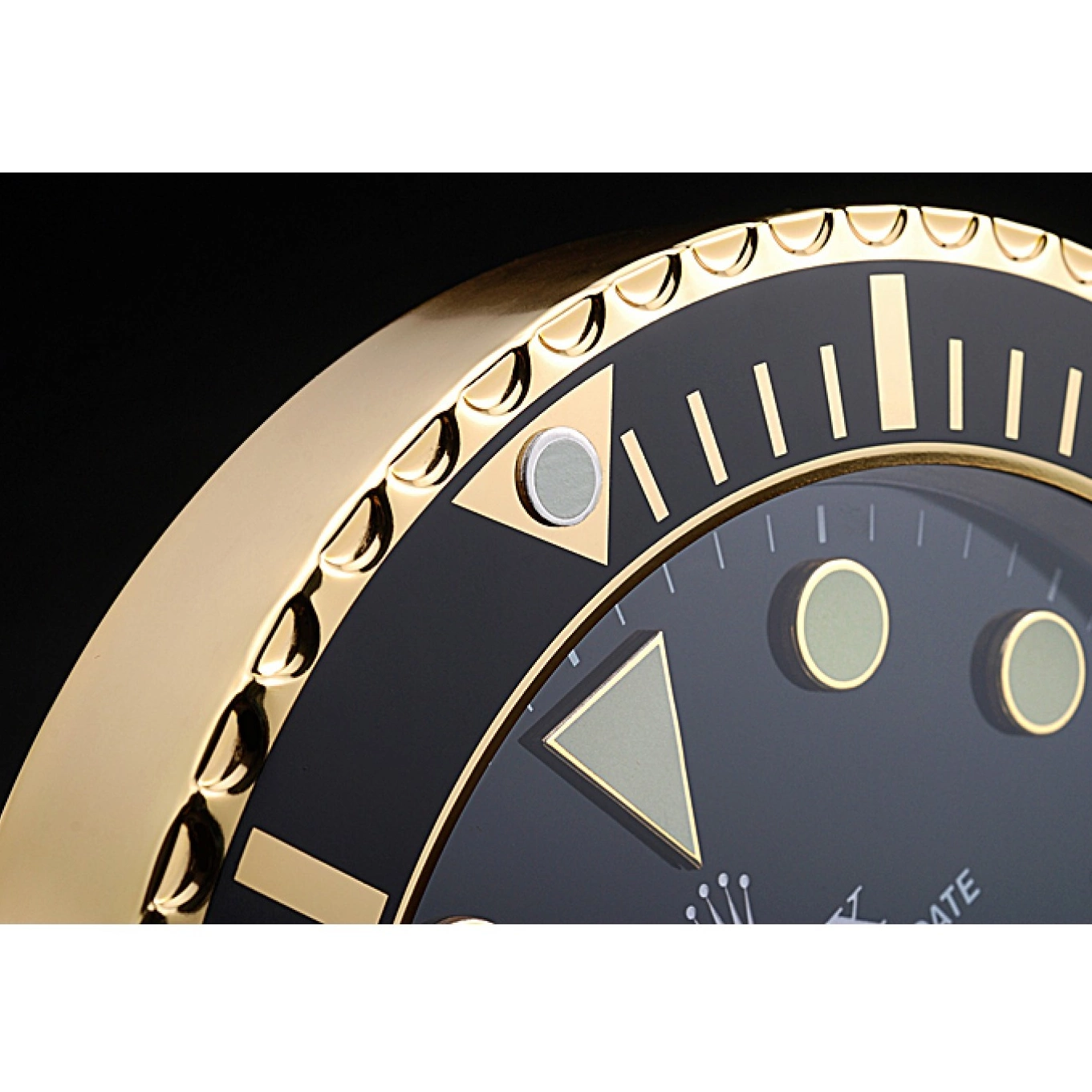 Good copy rolex watches Rolex Black-Gold 622476 Submariner Wall Clock 0519